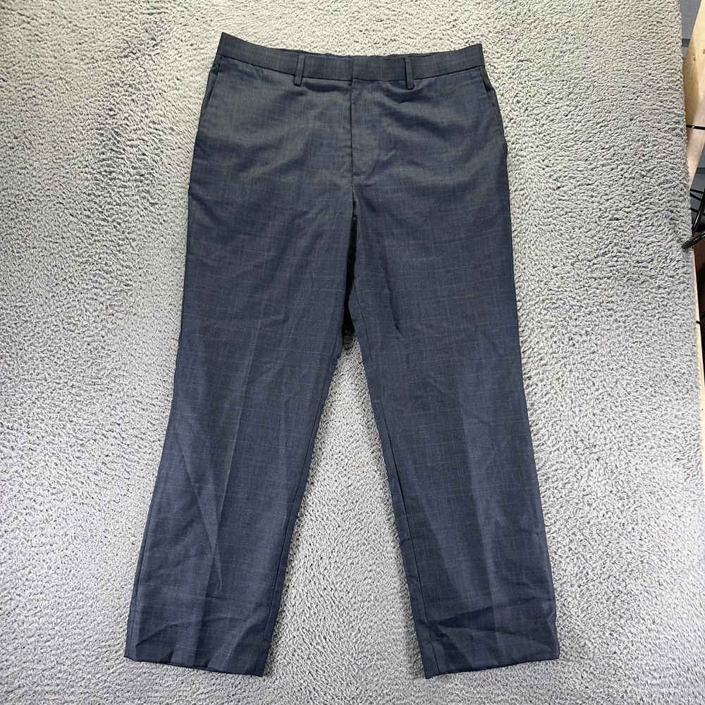 Banana Republic Pant Men's 36x30 Gray Polyester Dress Straight Formal Business